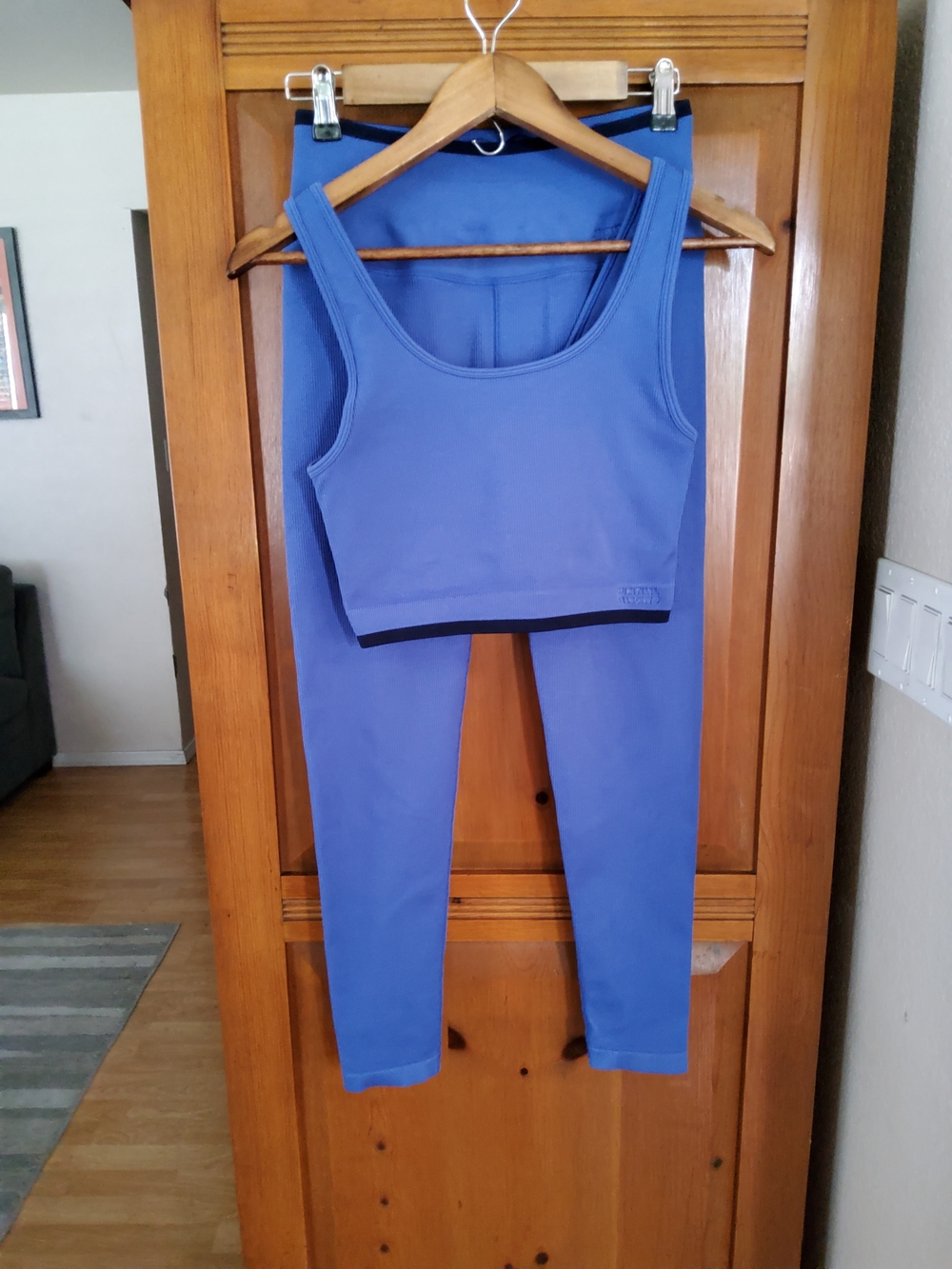 2 Piece Spirtual Gangster Love Line Set "Periwinkle" Size M EUC
